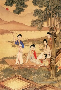 Xiong bingzhen maiden Art chinois traditionnel Peinture à l'huile